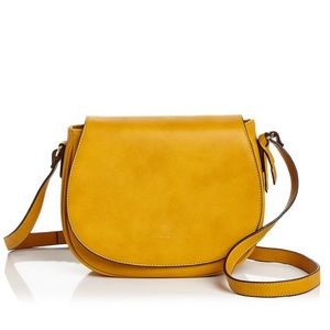 Angela Roi Mustard Yellow Morning Vegan Leather Crossbody Bag